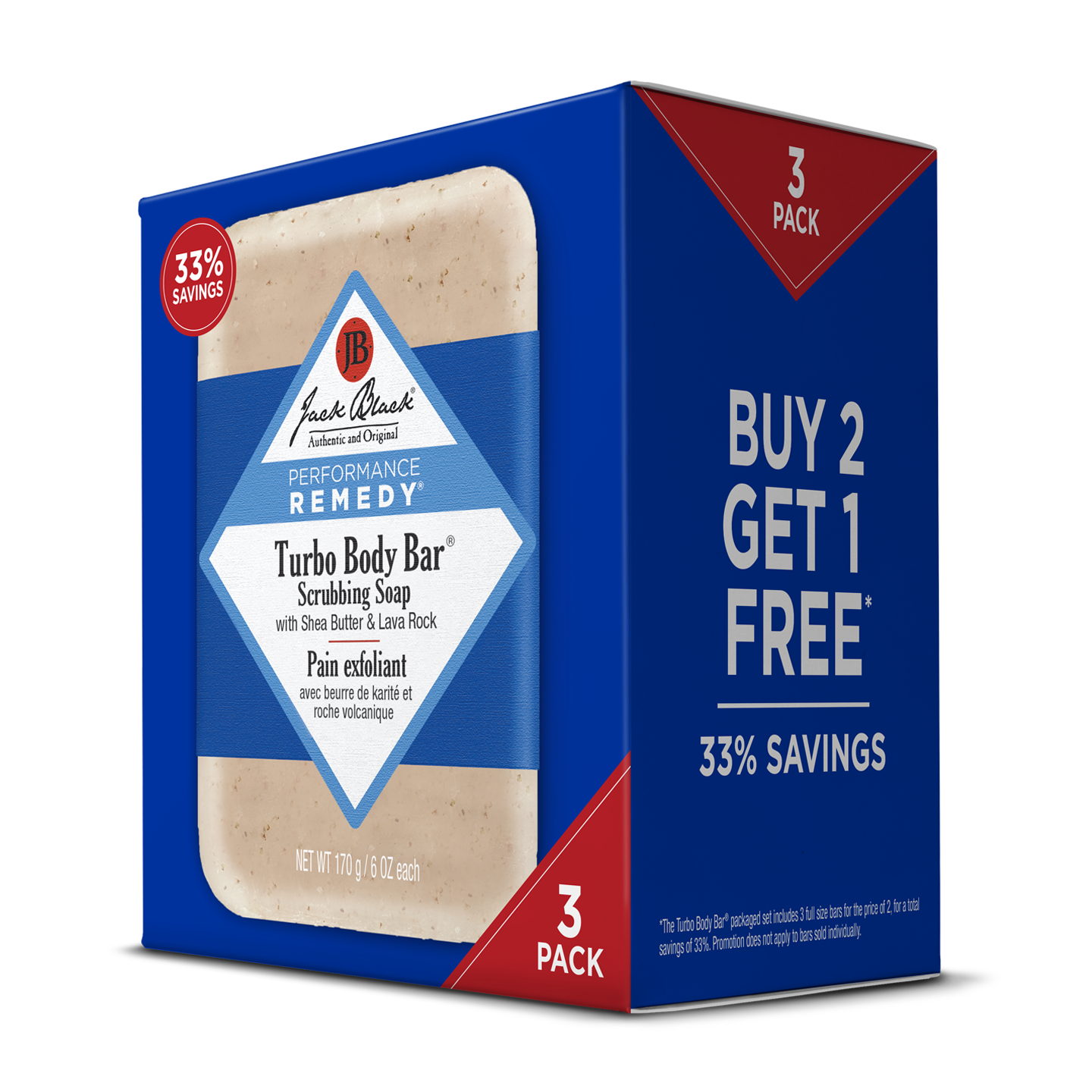 Turbo Body Bar® Scrubbing Soap, 3-pack