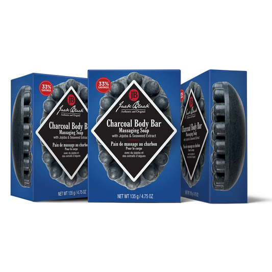 Charcoal Body Bar Massaging Soap Set