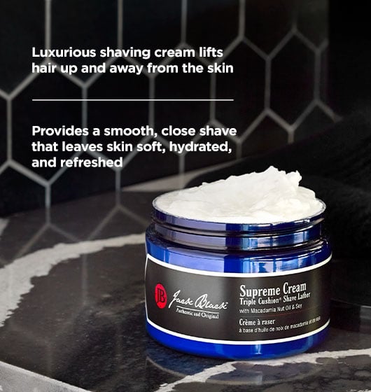Jack Black Supreme Cream Triple Cushion Shave Lather with Macadamia Nut Oil & Soy large
