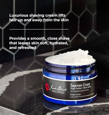 Jack Black Supreme Cream Triple Cushion Shave Lather with Macadamia Nut Oil & Soy large