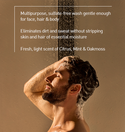 All-Over Wash for Face, Hair, and Body with Wheat Protein & Panthenol 4001